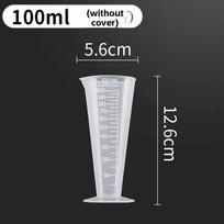 Sutirštintas plastikinis matavimo indas su skale, graduotas indas, matavimo indas, stiklinė, matavimo cilindras, graduotas plastikinis indas 100ML[Uncovered
