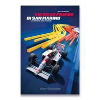Ayrton Senna F1 Formulės Legenda Žvaigždė Čempionas Lenktyninis Automobilis Plakatas Sienos Menas Drobės Spaudiniai Vintažinis Tapyba Namų Kambario Dekoras 21x30cm Unframed
