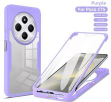 Funda For Xiaomi Poco C75 360 Full Protection Phone Case For Pocco Poko Little C75 C 75 PocoC75 Clear Screen With Bumper Cover For Poco C75