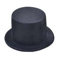 Mini aukšta skrybėlaitė 9cm EVA Kūdikio viršūnėlės lėlėms, rankdarbiams Juoda/Balta Gyvūno kostiumo aksesuaras Kalėdinė dekoracija 4pcs juoda