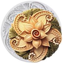 Embossed Flower Silicone Molds Embossing Mat Textured Fondant Mold Cake Decorating Tools Cupcake Topper Candy Chocolate Gumpaste Mold pilka spalva