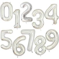40 colių dideli foliniai gimtadienio balionai helio skaičių balionas 0-9 Su gimtadieniu vestuvių vakarėlio dekoracijos dušui didelės figūros Globos KTY Number 0&40inch sidabras
