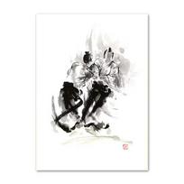 Japoniškas minimalistinis juodas Shotokan samurajų karatė meno rašalo drobės tapybos plakatai ir spaudiniai Sieniniai paveikslai svetainės dekoravimui 21x30cm No Framed
