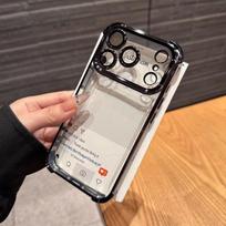 Luxury Four-corners Clear Phone Case For Honor X9 X9A X9B X9C X8 X8A X8B X8C X7 X7A X6A X6B X6C Plating Frame Couple Back Cover Honor X9B juoda