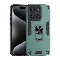 Dėklas Motorola Moto G56 5G, smūgiams atsparus šarvuotas dėklas su magnetiniu laikikliu-žiedu, skirtas Moto G56 G 56 MotoG56, apsauginis dangtelis kameros lęšiui For Moto G56 žalia