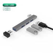 4 viename C tipo stebulė Didelės spartos prijungimo stotelės skirstytuvo adapteris USB3.0 HUB 60W PD įkrovimas nešiojamam kompiuteriui PC