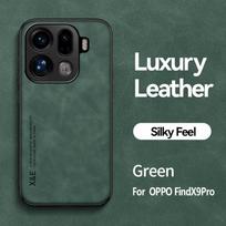 For OPPO Find X9 X9 Pro Wear-Resistant Lenses All-Pack Sheepskin Anti-Drop Anti-Fingerprint Phone Case For Find X9 Pro žalia