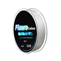 0.14mm-0.5mm Fluorocarbon Coating Fishing Line 4.13-34.32LB Monofilament Line 100m Fast Sinking Line Abrasion Resistant