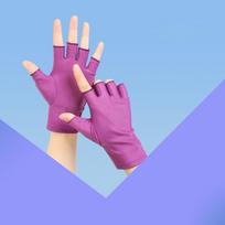 Puspirštinės Jodinėjimui Vairavimui Pirštinės Anti-UV Ledo Šilko Pirštinės Naujos Nagų Lako Pirštinės Dovana smėlis