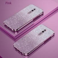 For OPPO RENO Z Reno 2 2Z 3 3 5 5K dėklas Bling prabangus galvanizuotas blizgus telefono dėklas atsparus smūgiams minkštas buferis skaidrus galinis dangtelis For OPPO RENO 2 rožinė