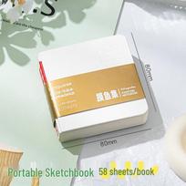 Portable Mini Watercolor & Acrylic Paint Set with Easel & Sketchbook