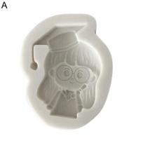 Fondant Mold Student DIY Silicone Pattern Graduation Ceremony Candy Mold for Party A