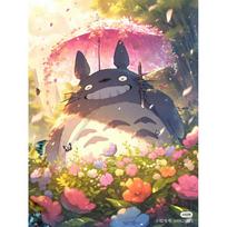 Japoniški Anime Deimantinė tapyba, Hayao Miyazaki Totoro su Deimantine siuvinėjimo technika, Mergaitė Gėlė Rankų darbo PASIDARYK pats Mozaika Namų dekoravimas Round 20x30cm