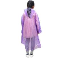 Pe  Vaikams  Vienkartinis  Lietpaltis Vienspalvis Patogus Puloveris Vienetinis Lietpaltis Children's size violetinė