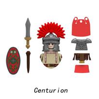 Viduramžių Senovės Karinės Figūrėlės Serija Legiono Vėliavnešys Trimitas Arbaletininkas Centurionas Pėstininkas Modelio Statybiniai Blokeliai Žaislai