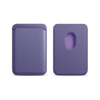 Magnetinių kortelių laikiklio dėklas Telefono kortelės krepšys, skirtas Apple iPhone 15 14 13 12 11 Pro Max Plus priedai violetinė
