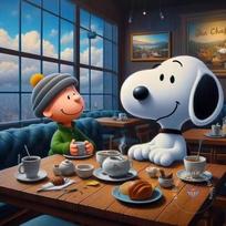 Žemės riešutai Snoopy Deimantinės tapybos rinkinys 5D Pasidaryk pats Deimantinė siuvinėjimo kryželiu Rankų darbo menas Dovana Amatai Namų dekoras Round 20x20cm