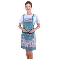 Virtuvės prijuostė Vandeniui atspari Aliejui atspari Berankovė Prijuostė gaminimui Kūrybinga Prijuostė su dviračio raštu namams, restoranui, kavinei žalia