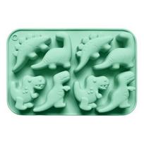 Dinozaurų silikoninė forma ledo kubelių padėklas lanksti fondanto šokolado saldainių forma sausainių tortų žvakių muilo forma lengvai išimama konditerijos DIY įrankiai 1pc žalia