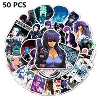 10/51pcs Cartoon Anime Ghost In The Shell Stickers Comic Kusanagi Motoko Graffiti Stickers for DIY Skateboard Motorcycle Bicycle Stickers random 10pcs