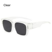 Worn over Other Glasses Sun Glasses Polarized Fit Over Glasses Sunglasses Square Shades Wrap Around Night Vision Black black