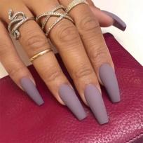 24pcs/Box Women Fashion Full Cover Manicure Tool Fake Nails Ballerina False Nails Wearable Nail Tips 01