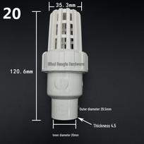 Mėlynos galvutės PVC atbulinis vožtuvas vandens siurbliams ir žuvų tvenkiniams (1 colis, 20/25/32 mm)