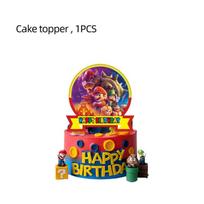 Mario filmo vaikų gimtadienio šventės dekoravimo vėliavėlė stalo indai reikmenys Big Cake Topper