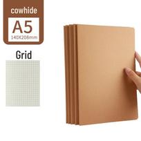 16k Kraft Paper Stitched Notebook, A4/B5, Lined/Blank/Grid Options, for High School and English.