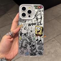 S-SpongeBob SquarePants Phone Case for Apple iPhone 17 Air 16 15 14 Plus 13 12 11 iPhone16 iPhone13 Pro Max X Xs Cover iPhone 15 Pro balta