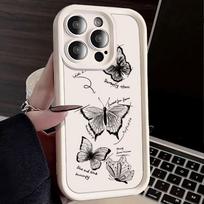 Black Butterfly Phone Case For Tecno Pova 6 5 Pro /6 Neo 5G 4G Pop 8 9 7 Case Candy Color Shockproof Soft Silicone Protect Cover Tecno Pova 5 Pro