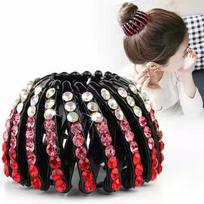 Lazy Bun Rhinestone Hairpin: Large Claw Clip for Women's Ponytail and Updos