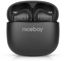 Carruzzo Niceboy Beans 4 POP juoda / Ausinės belaidės su mikrofonu / Bluetooth 5.4 / IPX4 / etui ładujące