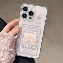 Flower Wallet Card Slot Bag Case For VIVO Y17S Y15S Y02S Y20 Y35 Y21 Y91 Cover Soft Transparent Silicone Capa Shockproof Y35 4G