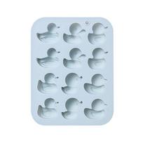 12 Cavity Cute Ducks Silicone Mold 3D Fondant Chocolate Mould DIY Cake Dessert Mould Home Kitchen Baking DIY Supplies mėlyna