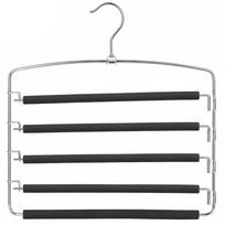 SONGMICS Kelnės pakaba, taupanti vietą, 3 vnt. rinkinys Daugiafunkcinė metalinė pakaba, tvirta, neslystanti paminkštinta, pasukamos kelnės pakabos, po 5 džinsus, kostiumines kelnes, šalikus, kaklaraiščius