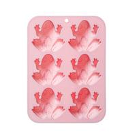 6-Hole Toad Silicone Molds Passover Frog Fondant Candy Chocolate Mould Epoxy Resin Mold Baking Cake Decoration Accessories rožinė