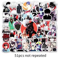 51 Tokyo Ghoul Anime Graffiti Waterproof Stickers for Laptop, Suitcase, and Car