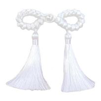 Traditional Pearls Button Chinese Dress Accessory Ornamental Closure Pearls Fasteners for Chinese Wedding 1 balta