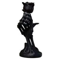 Rose Skeleton Hand Sculpture, 3D Printed Gothic Design Artistic Desktop Decoration, Unique PLA Ornament for Graduates Day Home Decor juoda