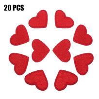 Sewing On Love Heart DIY Patches Badge Appliques Clothes Sticker raudona
