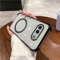 Case for Google Pixel 10A,9A Clear Magnetic Casing Electroplated Lens Frame Phone Cover Pixel 10A juoda