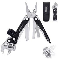 NexTool W4 reguliuojamas terkšlinis daugiafunkcis įrankis, 11-in-1 sulankstomas EDC įrankis, replės, W4 juoda