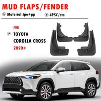 SKIRTAS Toyota Corolla Cross Purvasaugai Sparnų Purvasaugai Purvo Atmušėjai Automobilio Aksesuarai 4 vnt.     2024 2025 2026 juoda