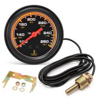 52 mm mechaninis vandens temperatūros matuoklis 38-121℃/100-250℉ Vandens temperatūros matuoklis su 1/2NPT jutikliu Skaitmeninis temperatūros matuoklis 12V juoda