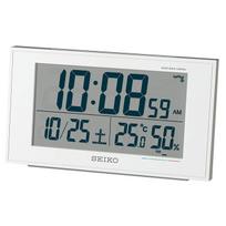 Seiko Table Alarm Comfort Temperature and Humidity White Body x x BC402W Clock, Clock, Clock, Radio-Controlled, Digital, Calendar, Level, Display, 01