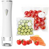 Handheld Vacuum Sealer, Portable Rechargeable Vacuum Sealer for Food with 30 Reusable Vacuum Bags, Strong Suction for Food Storage, Mini Food Saver 5X balta
