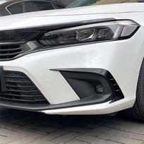 High Quality Car Front Bumper Splitter Spoiler Fog Light Canard Replacement Parts For Honda Civic 11Th Generation 2021+ Glossy B Glossy Black