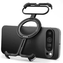 Magnetic Metal Bracket Frameless Phone Case For Google Pixel 9 Pro XL 360 Rotating Holder Aluminum Alloy Bumper Protective Cover For Pixel 9 or 9 Pro juoda
