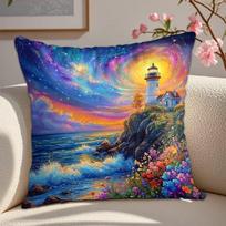 Kawaii Landscape Painting Ornamental Pillows Decorative Cushion Covers x Cushions Cover Home Decor Items Decorations Bedroom 30cmx30cm